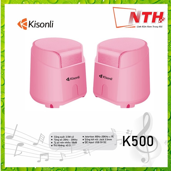 Loa 2.0 kisonli k500 hồng led