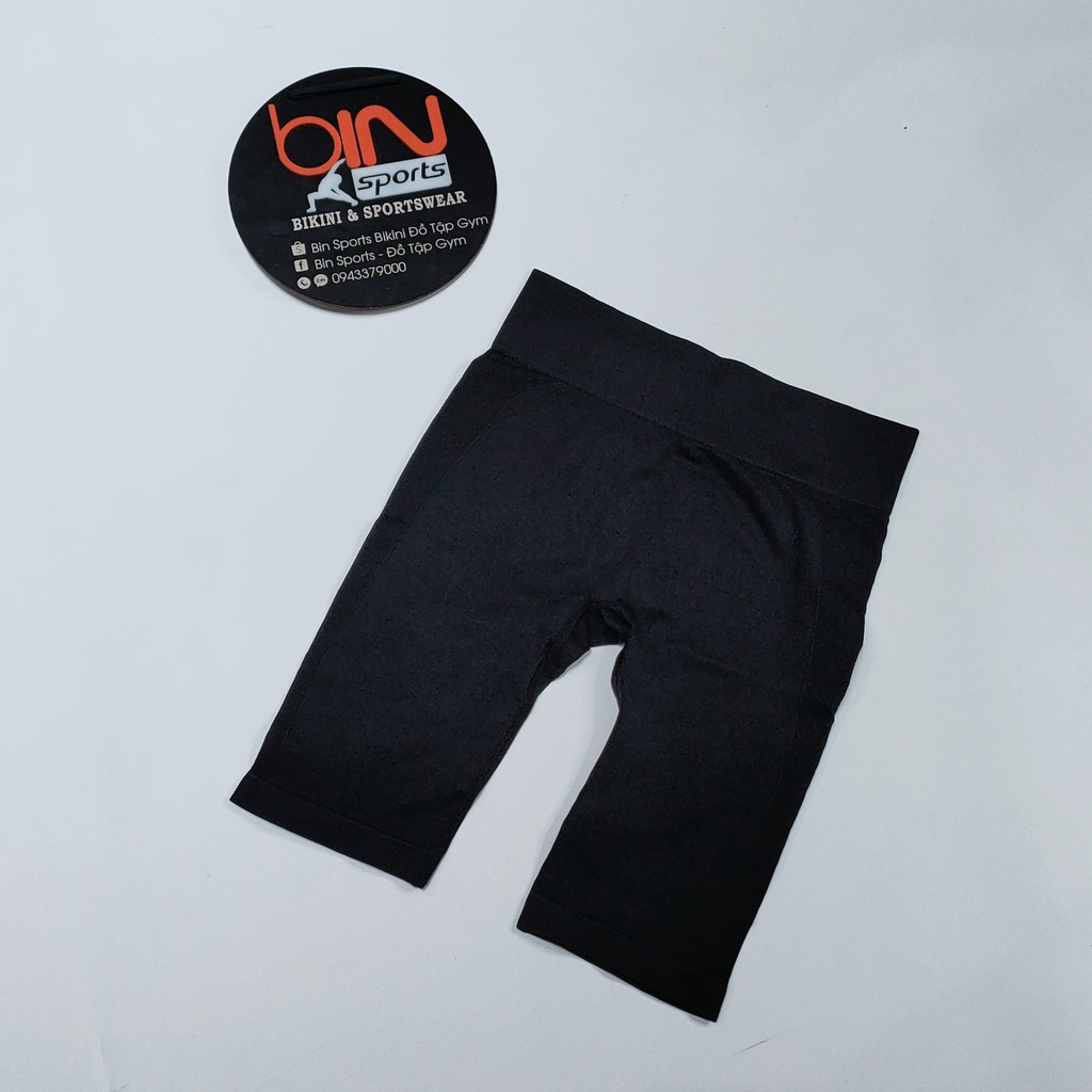 Quần đùi ngố cạp cao misshine dệt kim tập thể thao gym yoga Bin Sports Q036