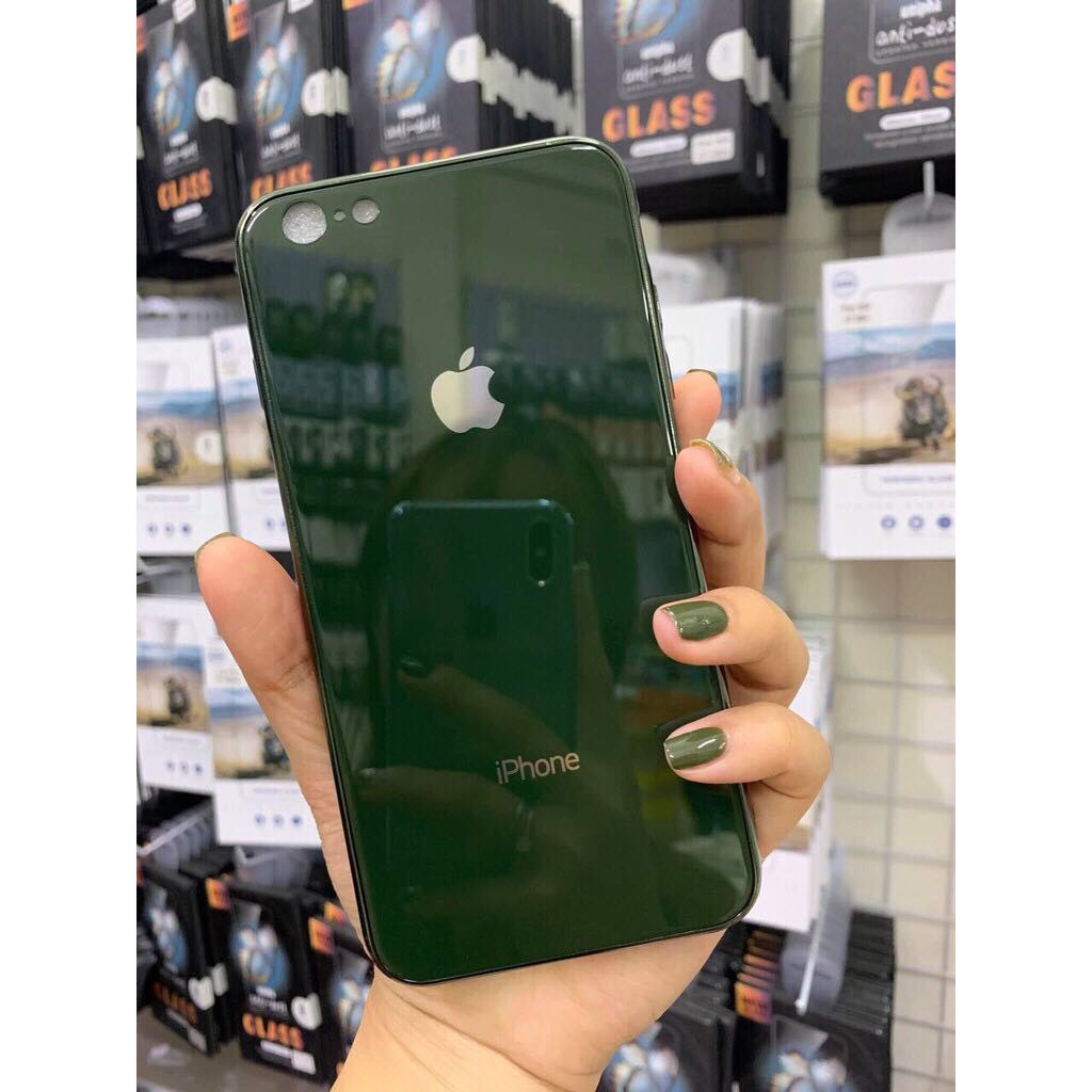 Ốp Lưng Kính Cường Lực iPhone 7 Plus/ 8 Plus (Kính Cường Lực lưng Viền Dẻo Cùng Màu)123123