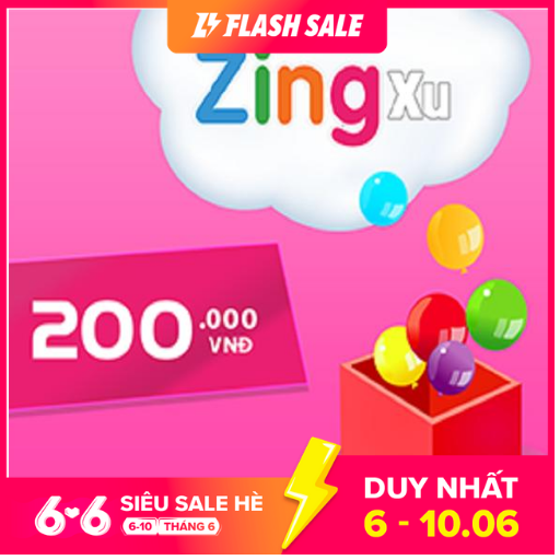 [HCM]Thẻ Game Zing 200.000 VNĐ & PHÍ CHUYỂN