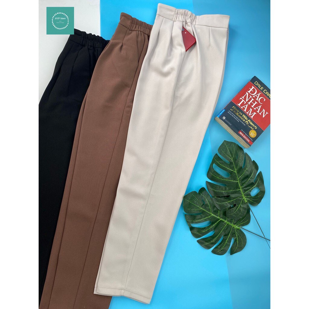 BIGSIZE Quần Tây Baggy Công Sở Dáng Basic (Chun Sườn KHUY LỆCH)