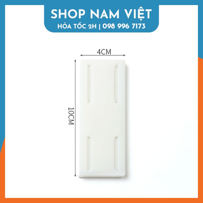 Miếng dán treo ổ điện, giá đỡ dán tường hình chữ nhật
