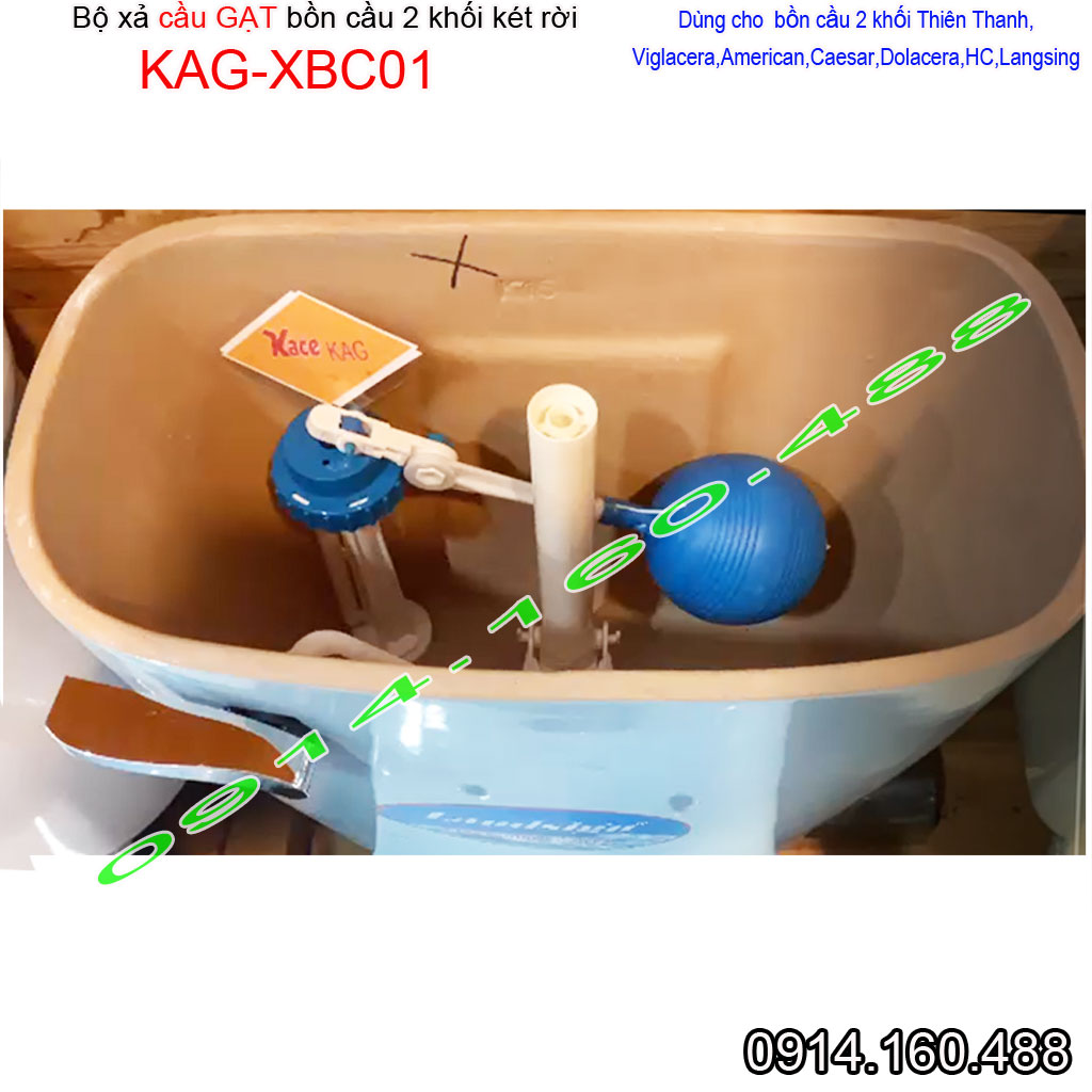[HCM]Bộ xả cầu gạt phổ thông 2 khối KAG-XBC01 trọn bộ best sales the toilet flush bộ xả cầu gạt xả mạnh thoát nước nhanh