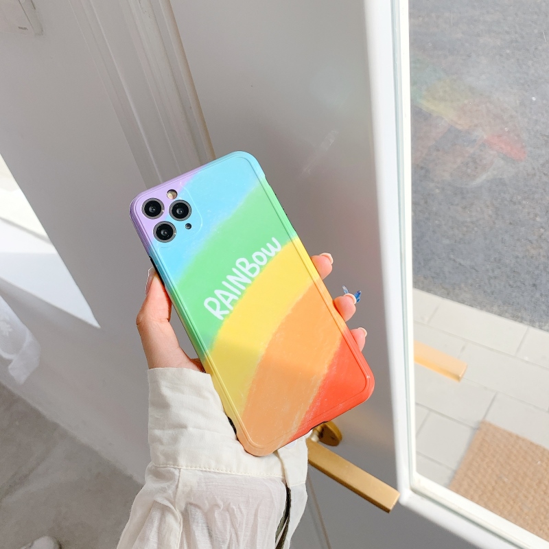 [ SALE LỖ ] Ốp Lưng Silicon IMD Bảo Vệ Camera Rainbow