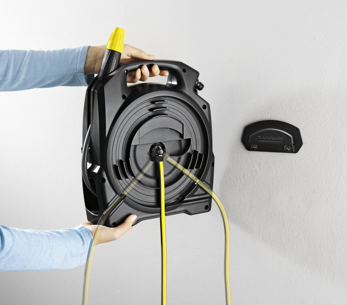 Cr 3.110 Karcher irrigation hose reel-consist of 10m 3 layer wire reel, 2 m water hose reel, irrigation hose plus, Aqua stop coupling
