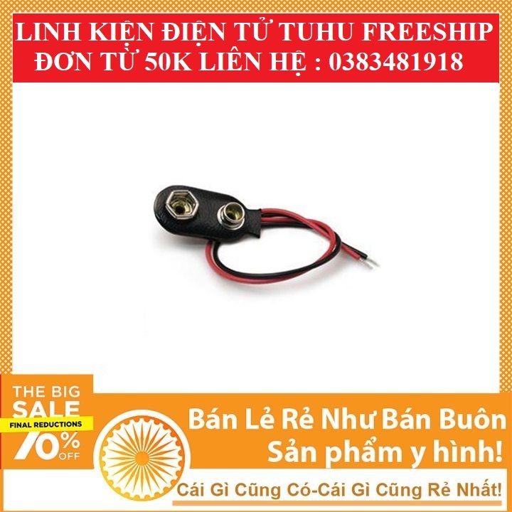 Dây đế pin 9V đế pin vuông chữ nhật