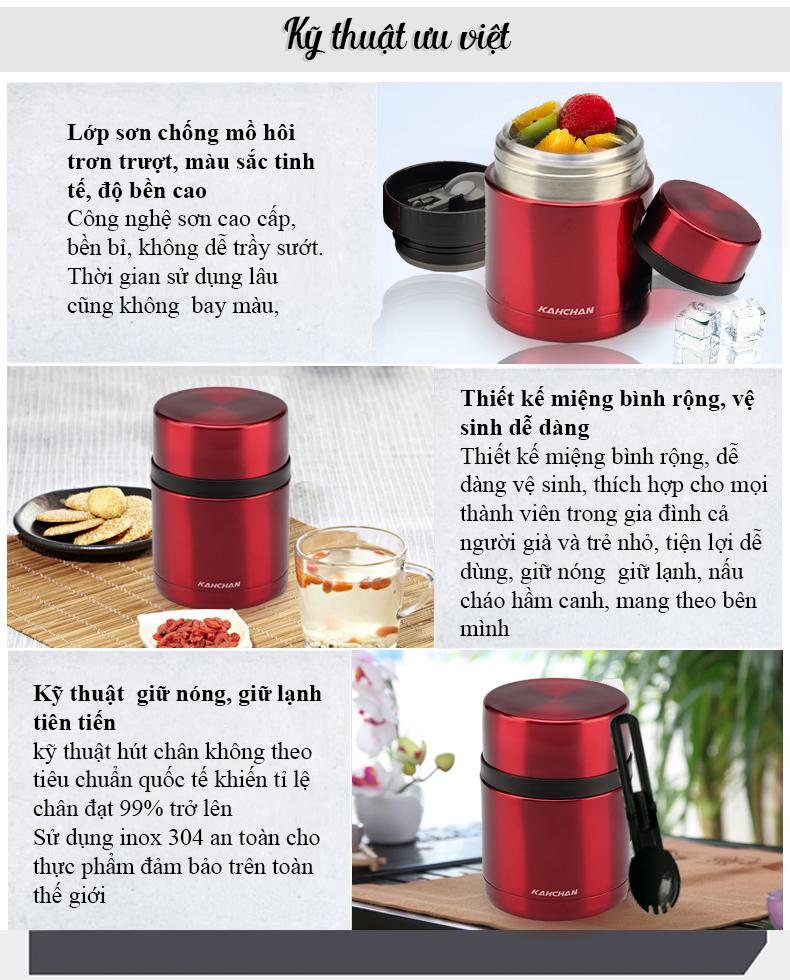 Bình giữ nhiệt Kahchan XFJ5-50 (Đỏ)