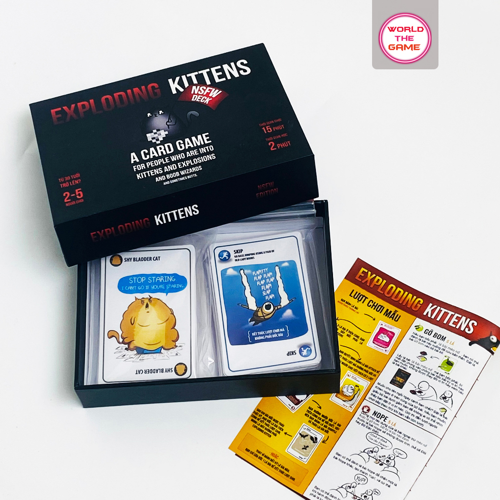 Combo Mèo Nổ + 6 Bản Mèo Nổ Mở Rộng Tiếng Việt - Boardgame Exploding Kittens