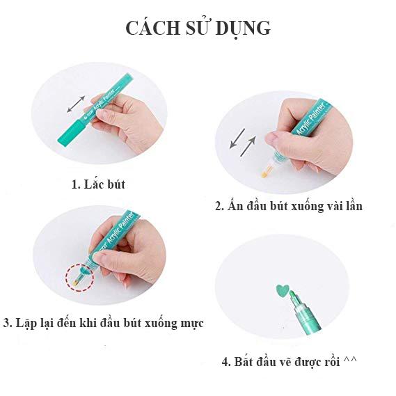 Bộ Bút Sơn Acrylic STA Painter 12/24 Màu