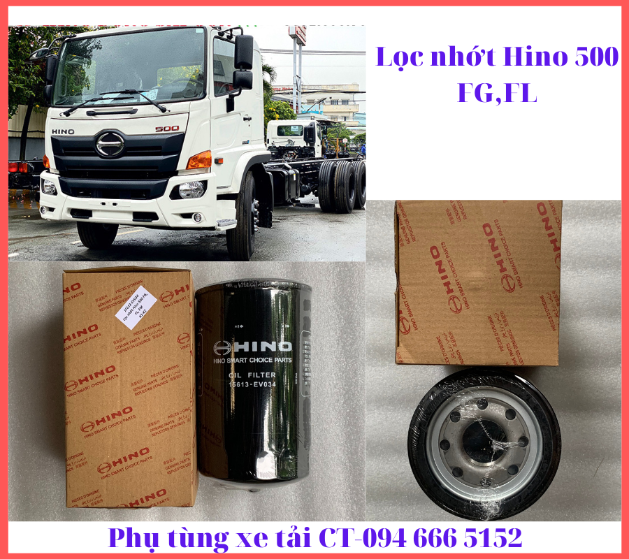 Lọc nhớt Hino 300(Dutro,XZU) và 500(FC,FG,FL)