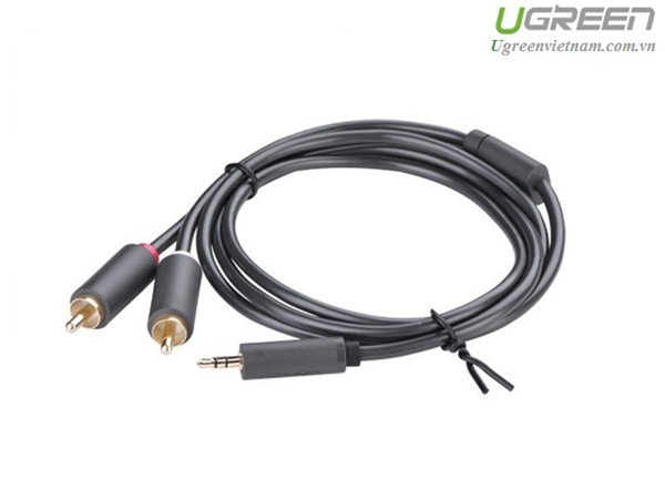 Cáp audio 1 ra 2 RCA (hoa sen) 5M Ugreen 10513 Chính Hãng
