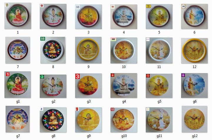Đồng hồ treo tường Phật Giáo -1 ( Gốc Bồ Đề)
