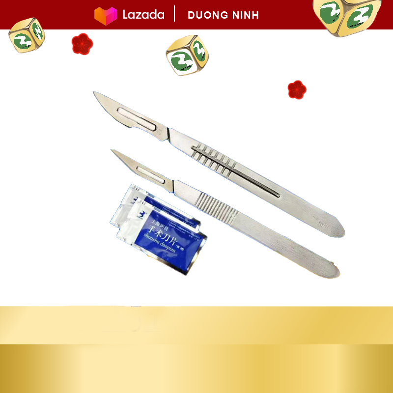Dao mổ thú y - Dao Thiến Heo Kèm 10 lưỡi dao