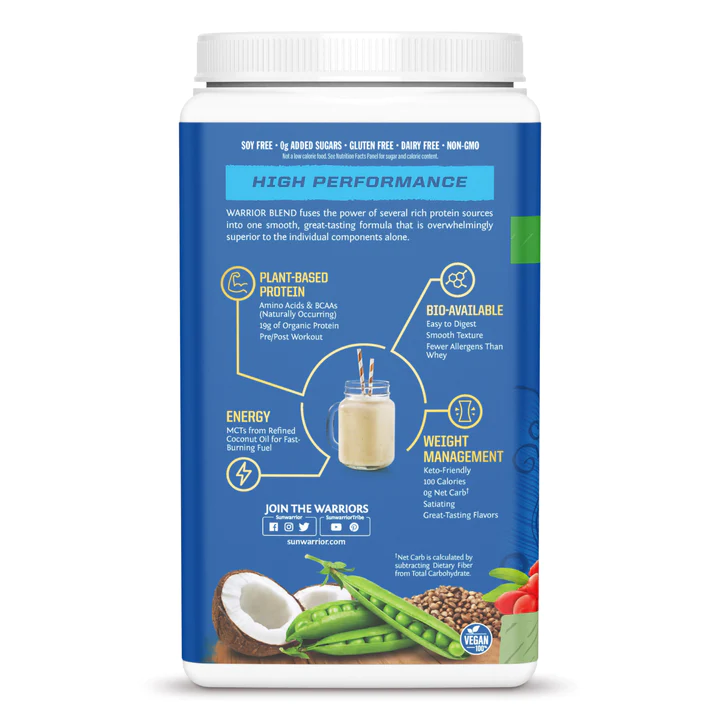 Đạm thực vật protein ''Sunwarrior'' Warrior Blend Organic 30 lần dùng