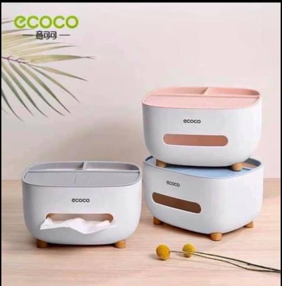 Hộp đựng khăn giấy để bàn Ecoco đa năng