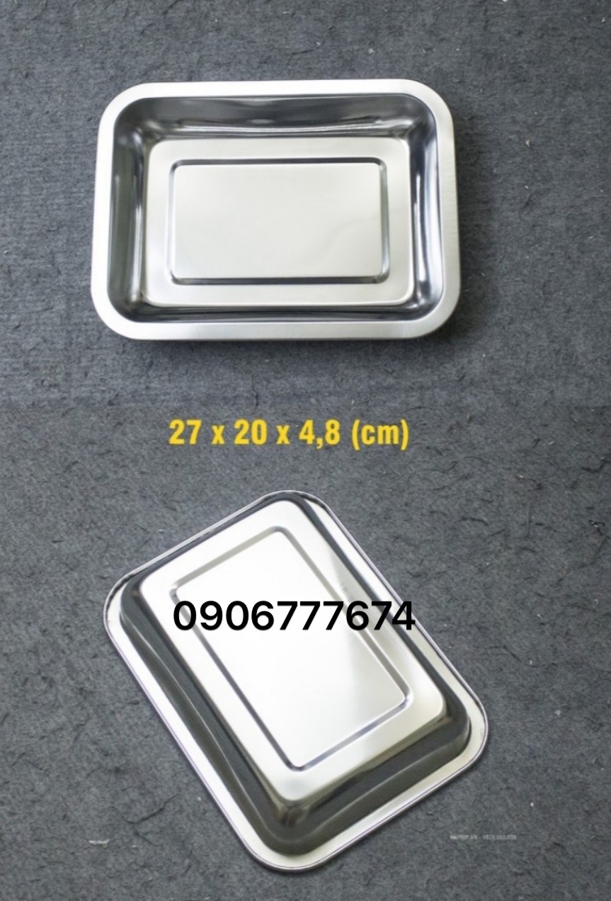 Khay Sâu Inox Dùng Bưng Bê / Đựng Thức Ăn