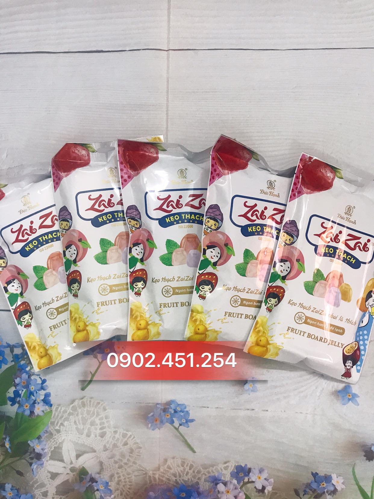 Sỉ thùng 20 túi kẹo thạch zaizai+ đức hạnh siêu ngon 320g/túi