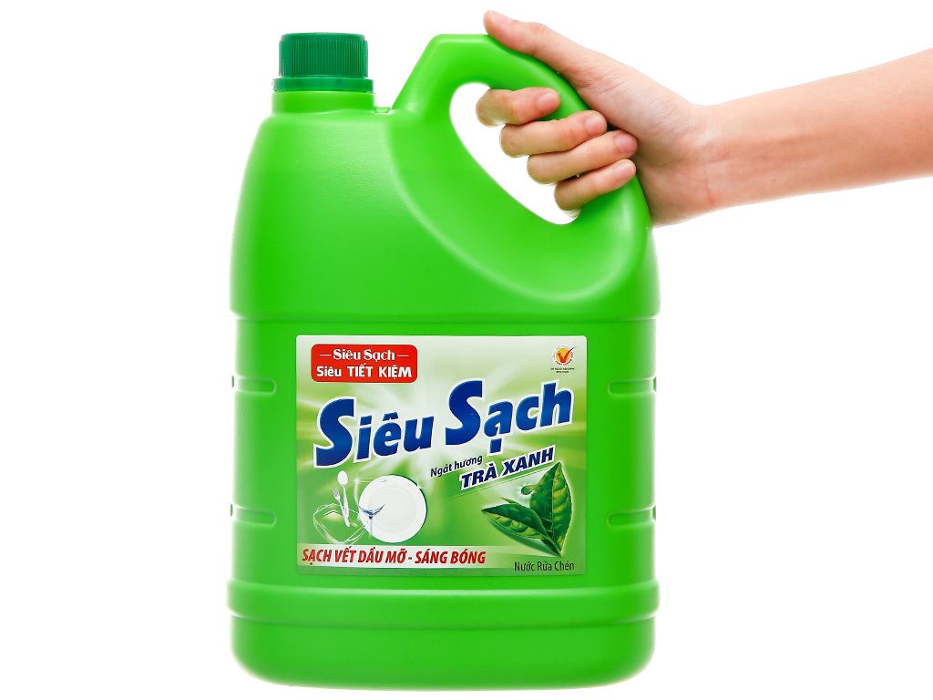 Nước Rửa Chén LIX Siêu Sạch Trà Xanh 3kg6
