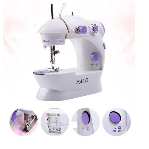 Máy May Mini Nhật Bản- Máy Khâu MiNi Có Vắt Sổ- Mua Máy May MiNi ở Đâu Gía Rẻ- Máy May Đa Năng Có Vắt Sổ Máy May Mini,Máy khâu đa năng gia đình Tặng bàn đạp chân- Bảo hành 12 Tháng