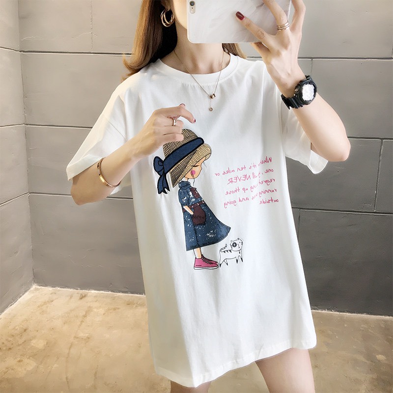 ÁO THUN TRẮNG IN HÌNH CÔ GÁI NICE