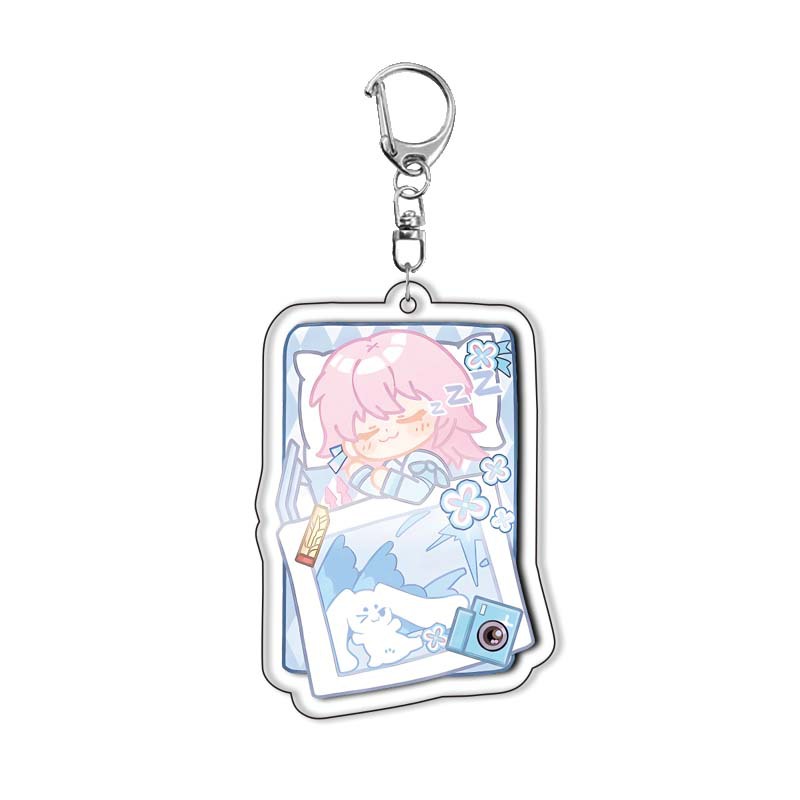 [11 mẫu] Móc khóa mica game Honkai Star Rail - Sleeping ver [T69 Shop]