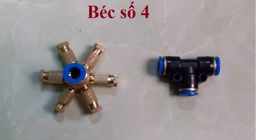 Bộ 1 đế + 6 béc phun sương tưới lan/ hoa/ rau TẶNG 1 cái T8 (béc số 4, số 5, số 6, số 8)