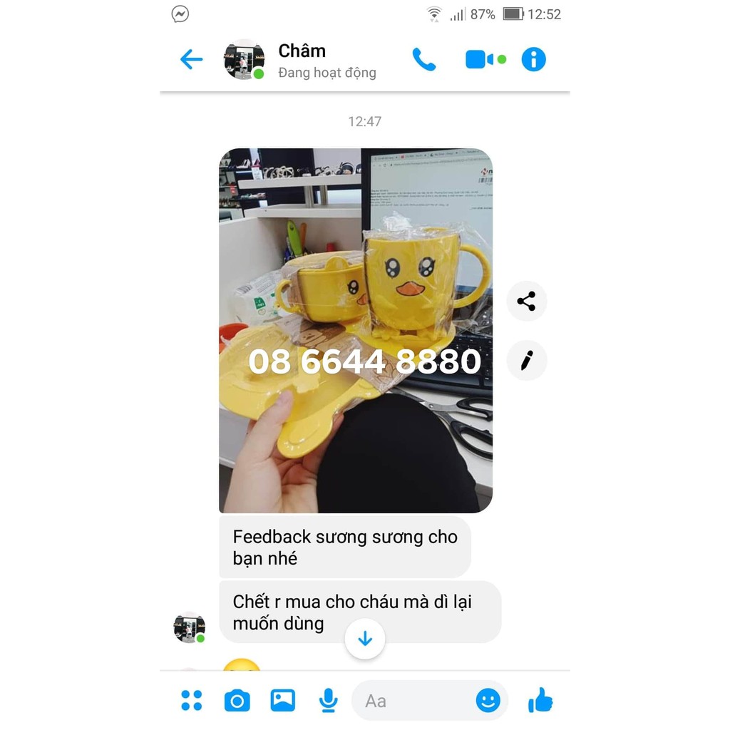 Bộ Khay Ăn Dặm Hình Vịt Vàng Cute Cho Bé