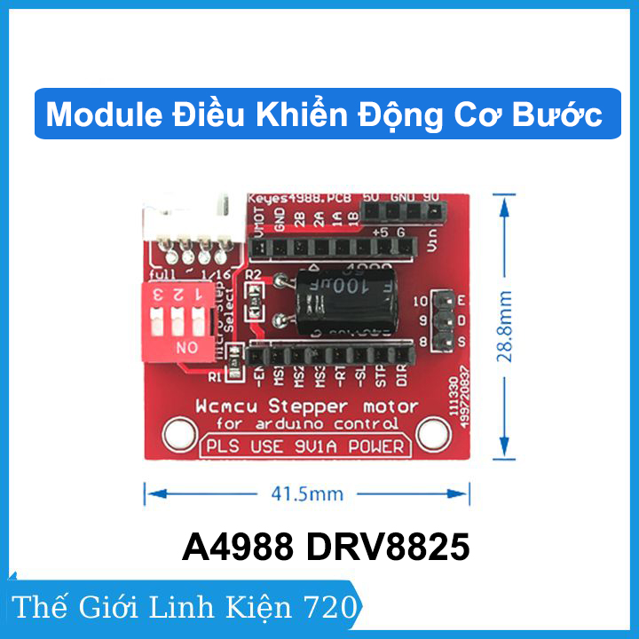 Shield điều mở rộng module điều khiển động cơ bước A4988 DRV8825