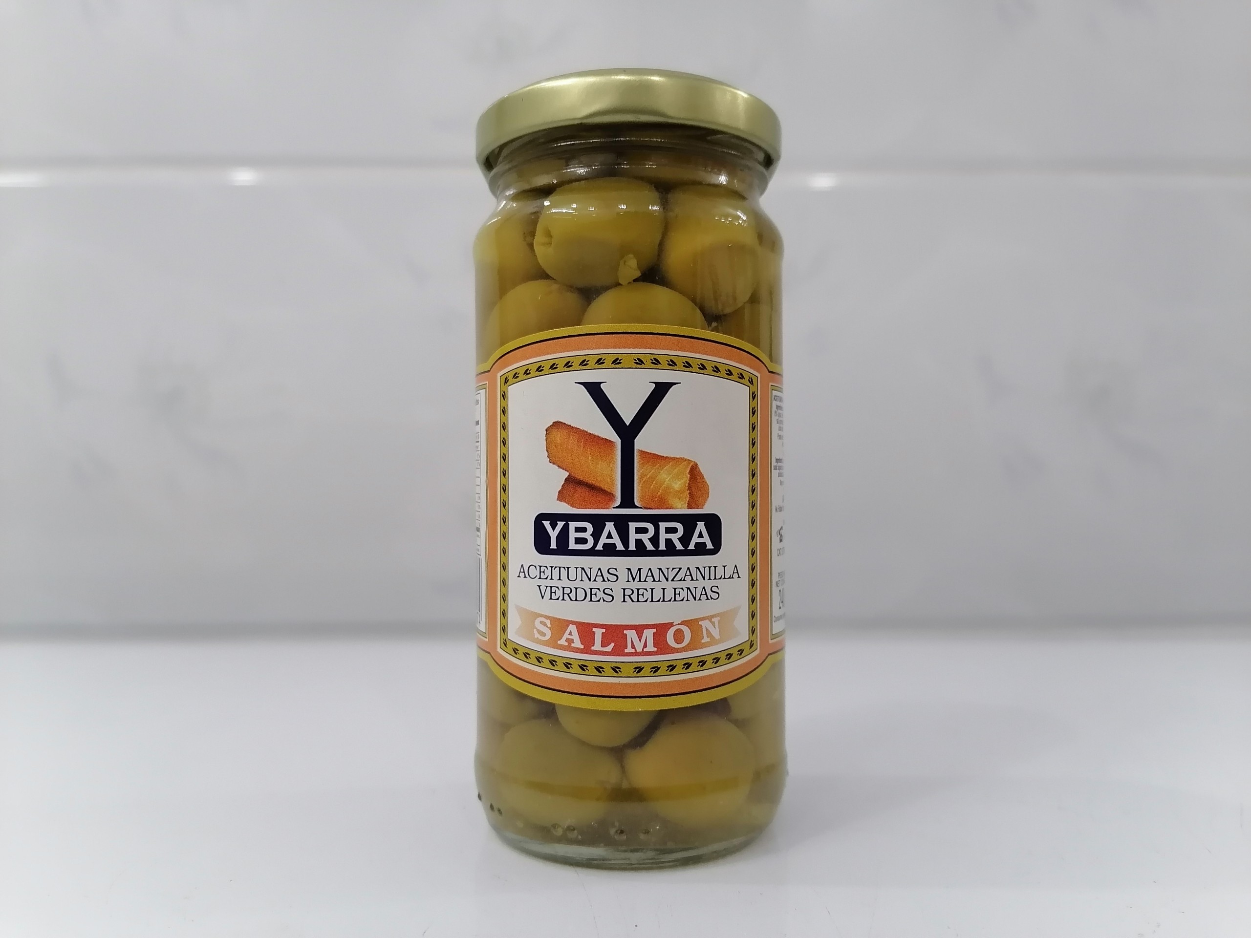 Trái ô liu xanh nhồi YBARRA Salmon Stuffed Olives