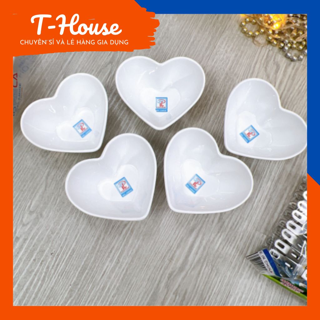 Chén Hình Trái Tim Melamine Cao Cấp