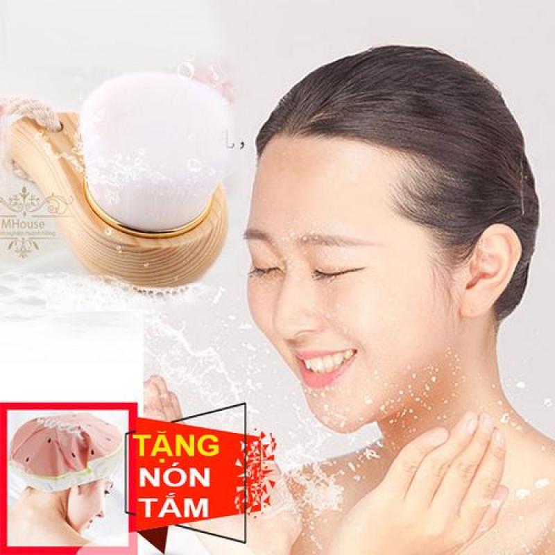 Mua 1 Cọ Tặng 1 Nón Tắm. Cọ rửa mặt sạch bụi bẩn lổ chân lông. Cọ đánh phấn trang điểm