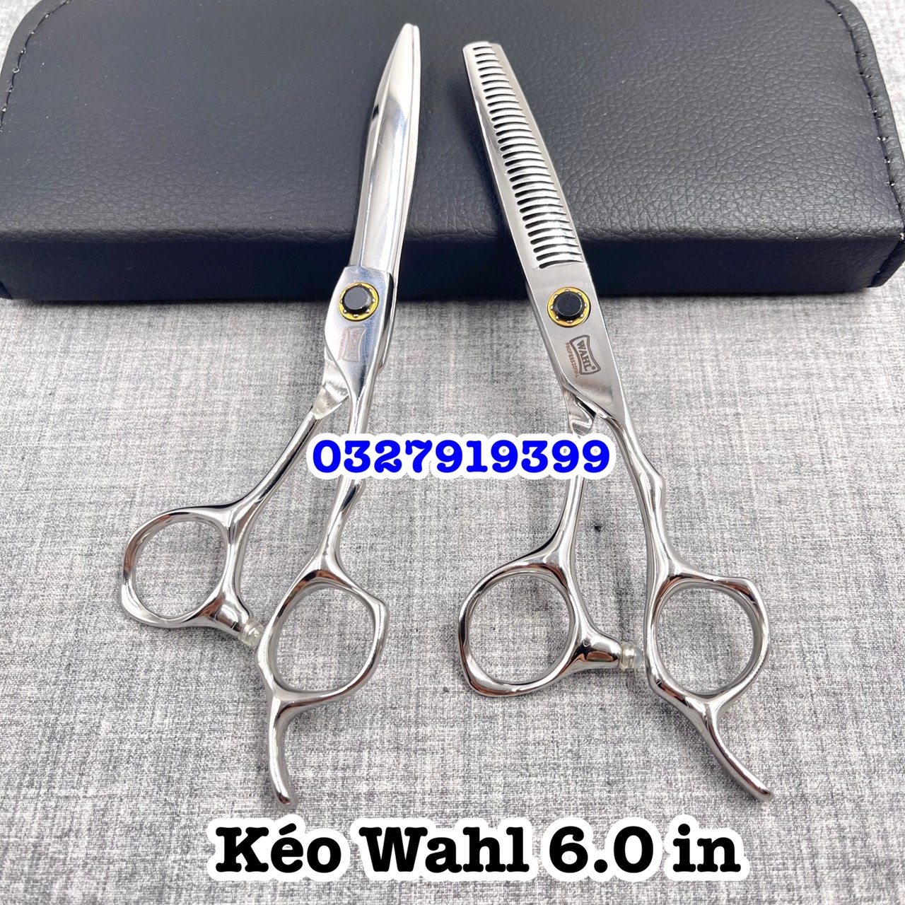 High-Quality Japanese Hair Cutting Scissors Wahl 6.0 in (Black Screw)
