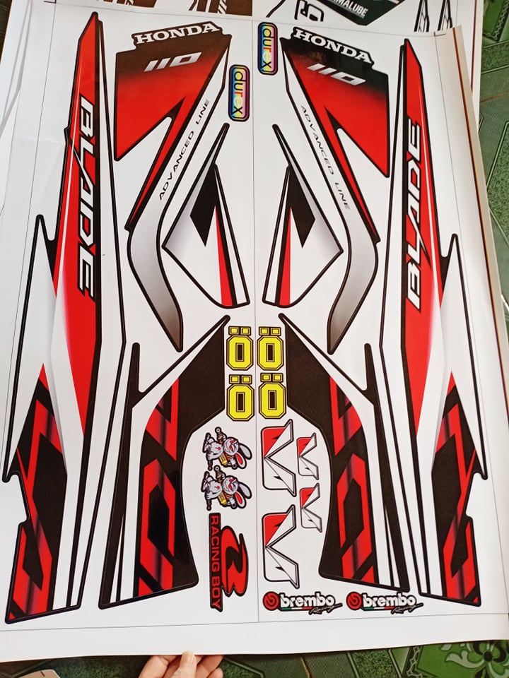 Tem rời blade 2015 đỏ đen