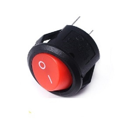 Công tắc bập bênh tròn 2 chân 20mm