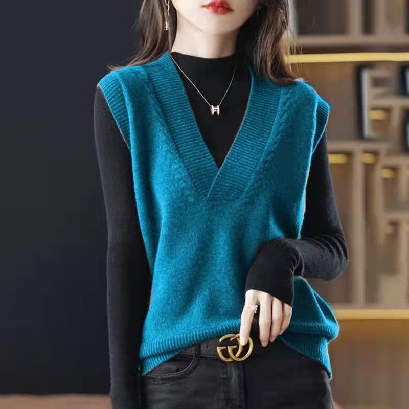 Áo len, áo gile len nữ dáng dài nhiều màu gl01