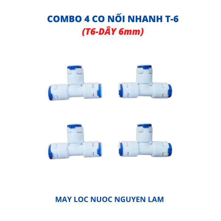 Cút Nối Chữ T Dây 6mm (Dùng Cho Máy Lọc Nước - Máy Phun Sương)