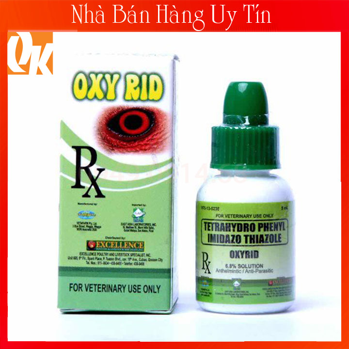 Oxy Rid Chai 5ml-Nhỏ Gà Đá Bị Bọt Mắt-Dem Mắt