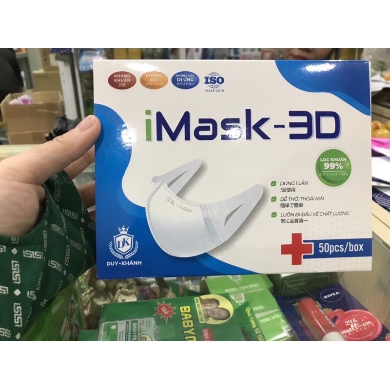 Khẩu trang iMask-3D hộp 50 chiếc