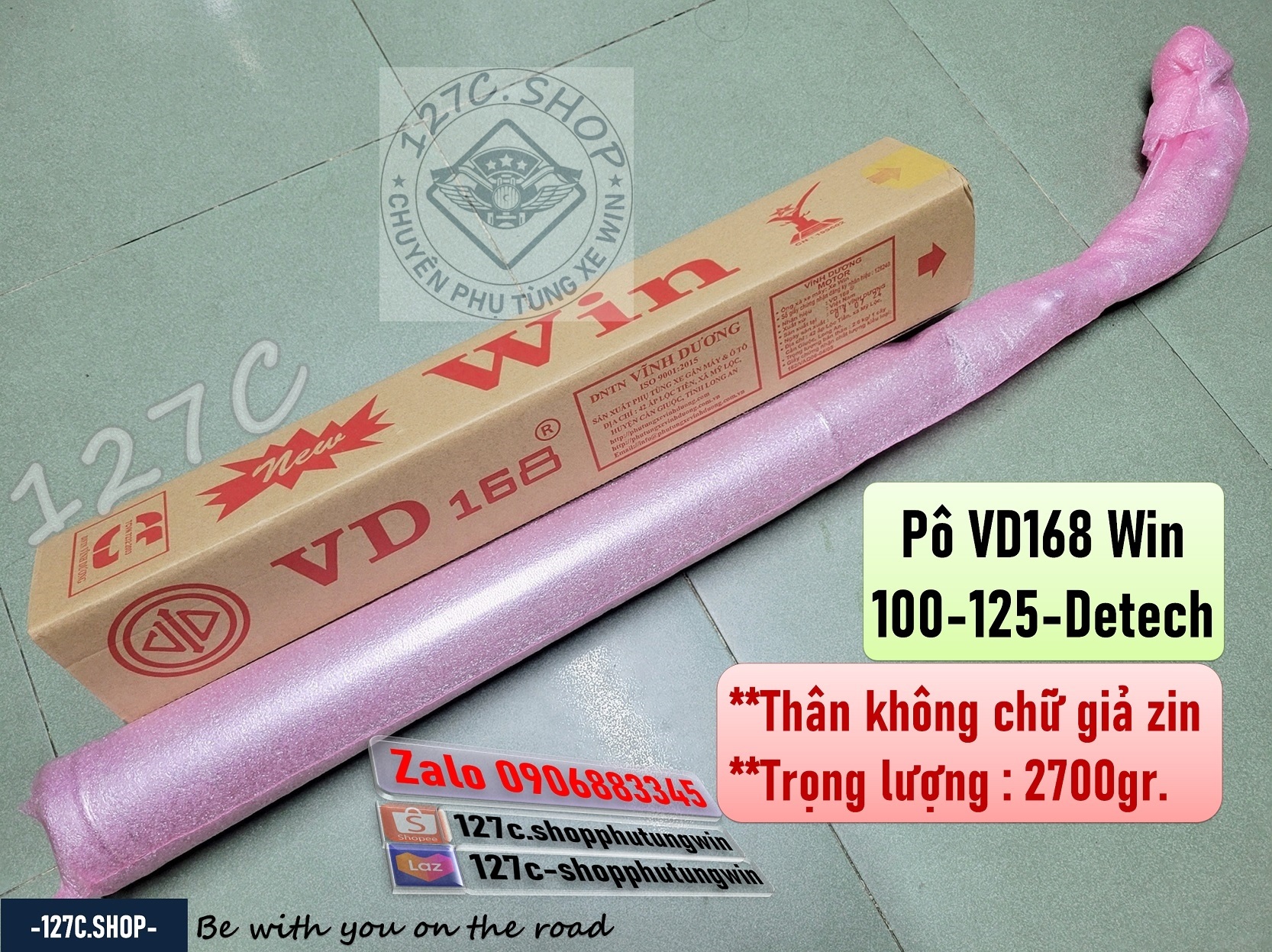 [HCM] Pô VD168 Win 100 Win 125 Win Detech (Thân không chữ giả zin)