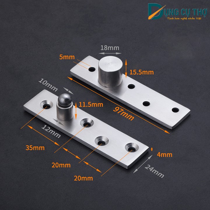 Bản lề cửa xoay 360 độ INOX