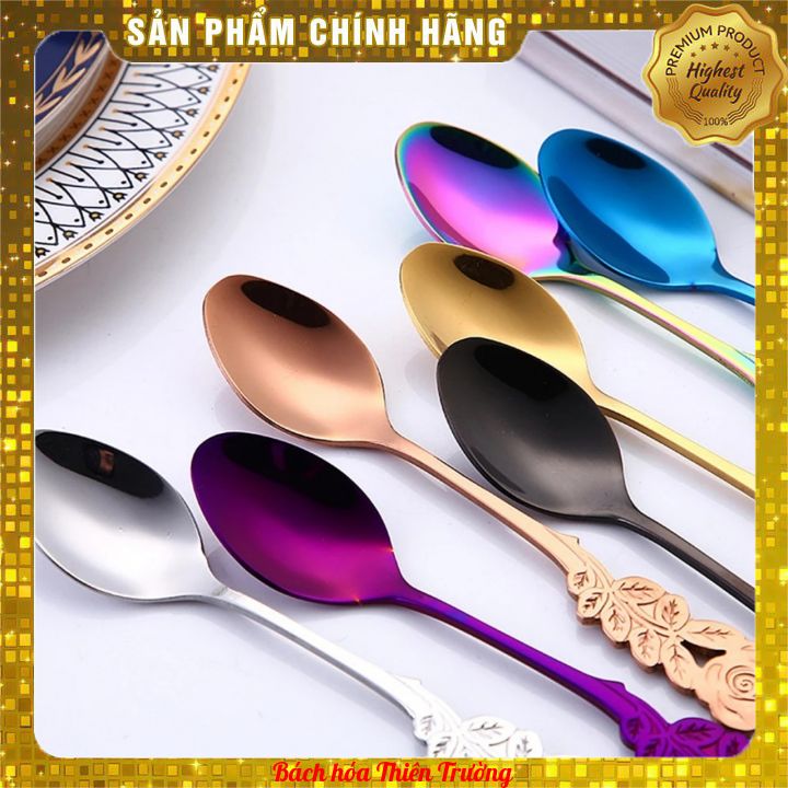 Thìa Cà Phê Hoa Hồng Nhiều Màu Chất Lượng Cao
