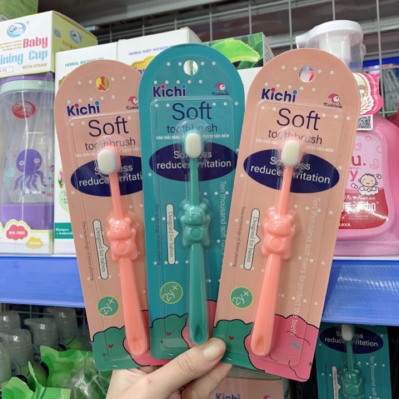 Bàn chải đánh răng trẻ em sợi tơ Kichi siêu mềm