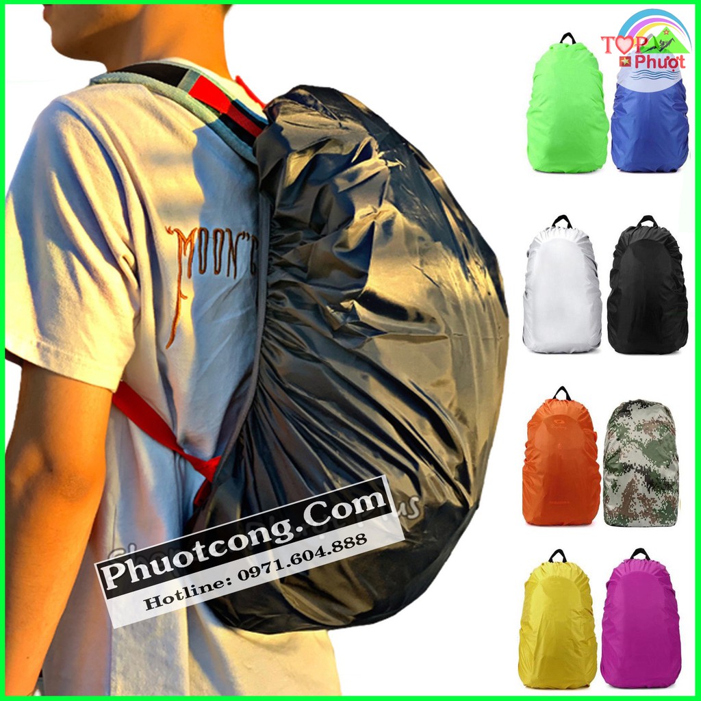 Túi Chùm Balo Chống Nước - Bọc Balo Đi Mưa Vải Dày Dặn Cao Cấp
