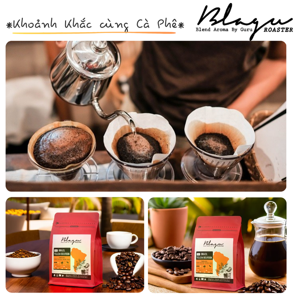 Cà Phê Blagu Hạt Đã Rang, Brazil Yellow Bourbon - Medium Roast - 250g