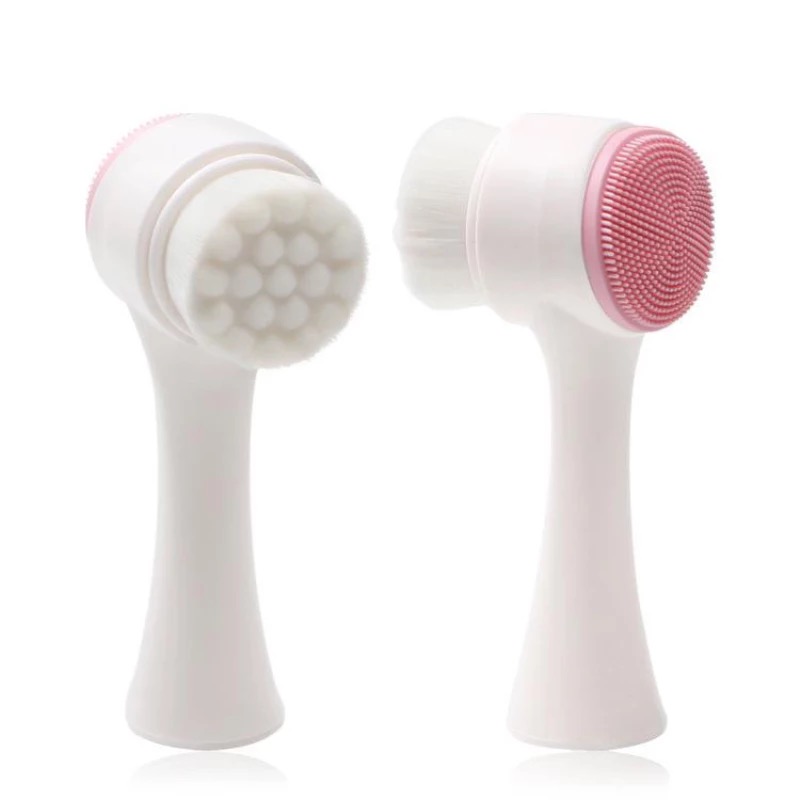 Cọ Rửa Mặt Massage 3D High Quality Portable Double Side Silicone Facial Cleanser Wash Brush Blackhead Removal Face Cleaning Massage Face Wash Product (Product From South Korea)