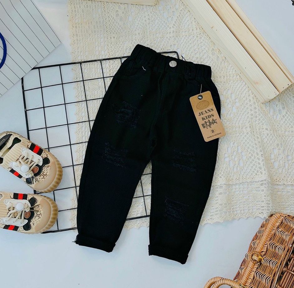 [HCM]Quần kaki dài cho bé trai bé gái mặc được kèm với áo dài cách tân( màu trắng đen)