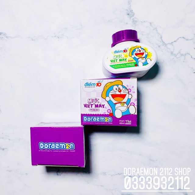 Mực bút máy doraemon màu tím