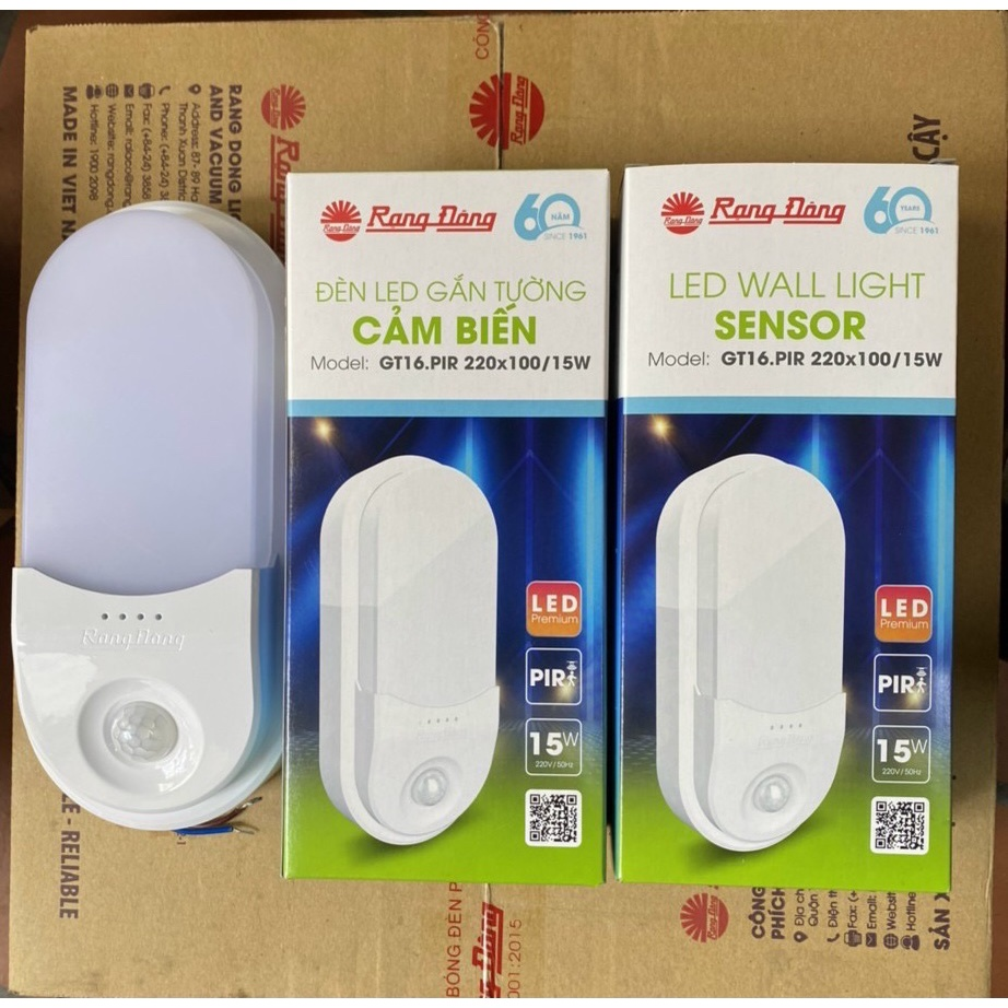 Đèn LED gắn tường cảm biến 15W RẠNG ĐÔNG