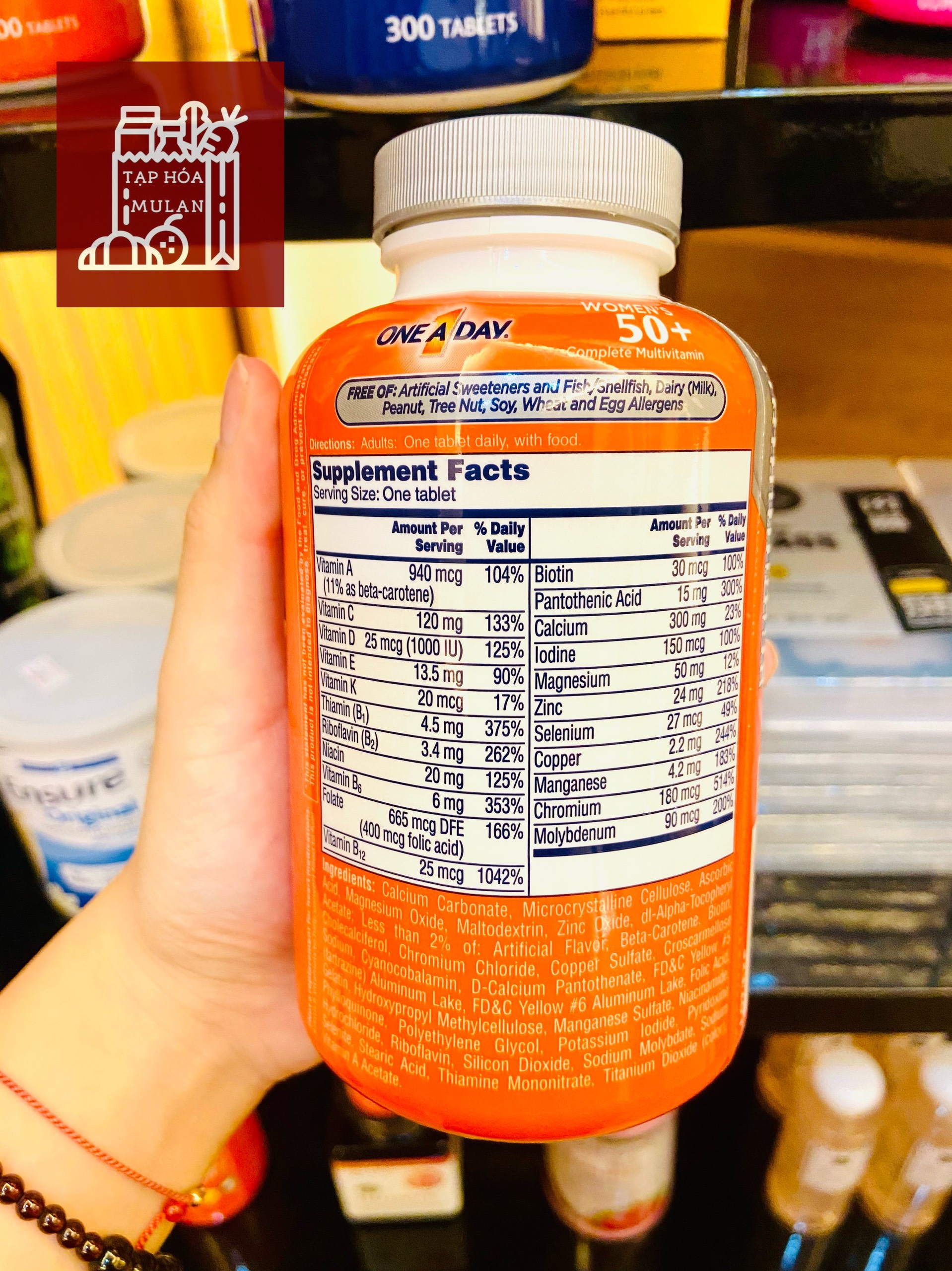 One A Day Women’s 50+ Complete Multivitamin 🇺🇸 ( Vitamin cho phụ nữ trên 50 tuổi )
