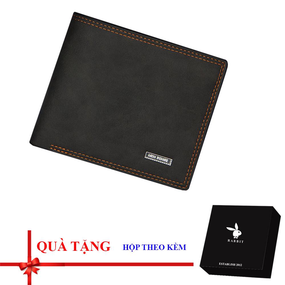 Ví / bóp da nam có khóa kéo cao cấp có hộp đựng